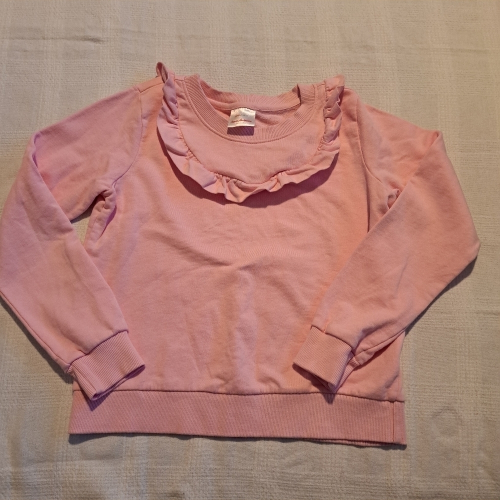 Hanna Andersson girls size 150 or 12 pink sweatshirt, VGUC